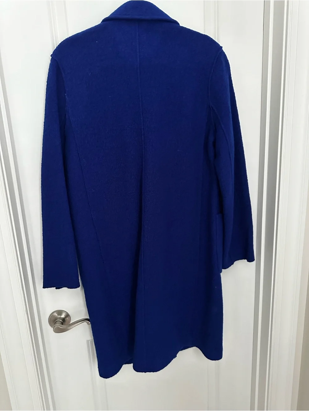 J. Crew Cobalt Blue Single-Breasted Wool Coat